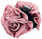 axy Haarkrallen mit 6 Satinrosen Wunderschön Blumen Haarklammer Klaue Clips Haarspangen Haargreifer Haar-Accessoires für Frauen Damen Mädchen (Altrosa)