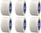 ACIT Ruban Toilé Américain, Blanc, lot de 6 rouleaux, 50mm x 25m, idéal pour réparations et bricolage, isolation, convient également pour moustiquaires, tubes en caoutchouc et en plastique