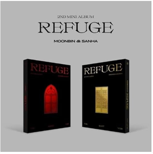 Moon & Sana of Astro - Refuge [komplettes Set ver.] (2. Mini-Album), 2 Alben, Vorbestellung, begrenzte Vorteile, Kultur, koreanisches Geschenk (dekorative Aufkleber, Fotokarten)