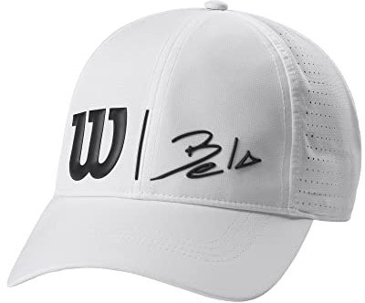 Wilson Herren Bela Cap Ii White OSFA Mütze, Weiß/Flyaway-Orchidee, Einheitsgröße