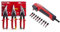 Milwaukee Metal Snips Triple Pack Left Right and Straight Cut Blechscheren Promo-Set 3-teilig 48224533, Rot, MLW48-22-4533 & 4932471274 Shockwave Impact Duty Winkelaufsatz 11-teilig, Rot, 25 mm, Stück