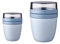 Mepal - Lunchpot Ellipse Duo Pack - Praktischer Müslibecher, Joghurtbecher, To Go Becher - Geeignet für Tiefkühler, Mikrowelle & Spülmachine - 300 & 500 ml - Nordic Blue