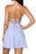 IDOPIP Tenniskleid für Damen mit integriertem BH und Shorts mit Taschen Sexy Schnürung Rückenfreies Golf Athletic Sportkleider blau XS