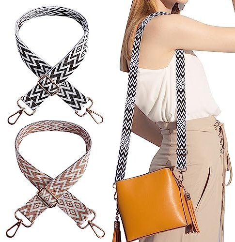 Aohcae 2 Stück Taschengurte zum Wechseln,3.8CM Verstellbarer Schultergurt 80-140CM Schultergurt für Taschen Taschengurt Breit für Schultertaschen Taschen Handtaschen