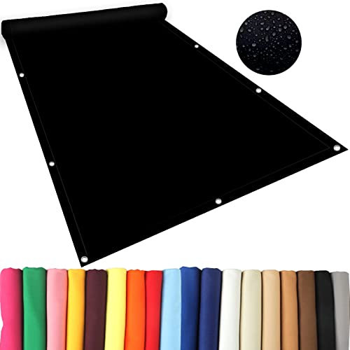 Voile D’ombrage 3 x 6 m Protection Solaire, Toile D'ombrage, Toile D'ombrage Pergola Serres Résistant l'eau Polyester pour Patio Terrasse Extérieur, Sable, Noir