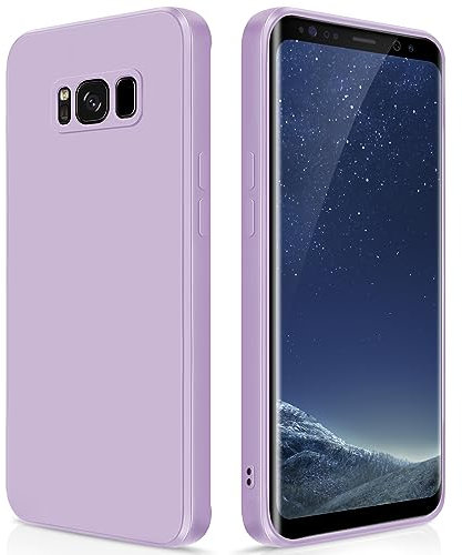 GiiYoon Hülle Kompatibel mit Samsung Galaxy S8, Hochwertiges Liquid Silicone Case, Rundumschutz Handyhülle, Kratzfestes Weiches Mikrofaserfutter- Lila