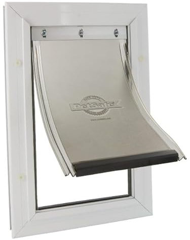 Petsafe hondenluik tot 18 kg Aluminium wit 620
