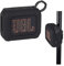 YouKnow Silicone Case for JBL Go 4 Ultra Portable Bluetooth Speaker, with Removable Strap Attach to Bike Golf Cart Boat (Black)