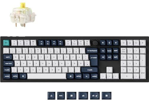 Keychron Q6 Max (schwarz/Mehrfarbig, DE-Layout, Gateron Jupiter Banana, Hot-Swap, Aluminiumrahmen, RGB)