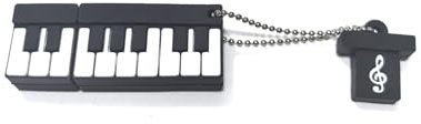 SUNJIANG Piano USB Flash Drive Cool Pen Drive Novelty Thumb Drive Cartoon USB Memory Stick Music Flash Drive Piano Gifts for Men Kids Children Collegue Student USB 2.0 (32gb, Black)