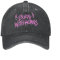 ROBEIUO Cowboy-Baseballkappe Basecap Born with Horns Pink Graffiti Hat Baseball Caps Denim Hats Outdoor Adjustable Casquette Streetwear Baseball Cowboy Hat
