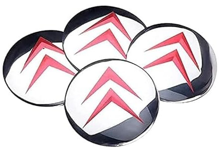 4 Stück Auto-Radkappen Aufkleber für Citroen C5 X C4 C3 C2 C1 DS3 D-S4 DS5 C6 56mm, Radaufkleber,Hitzebeständiger Radnaben Mitteldeckel Ersatz,Pink