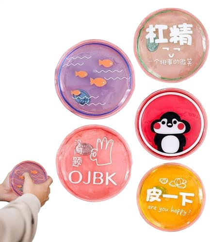 Hand Warmers Reusable, Instant Hand Warmers - Reusable Gel Click Heat Pads Gel Hand Warmers,Cute Cartoon Instant Color Shipped Randomly Hand Warmers Click And Heat For Cold Hands Belly, Leg 8x8cm