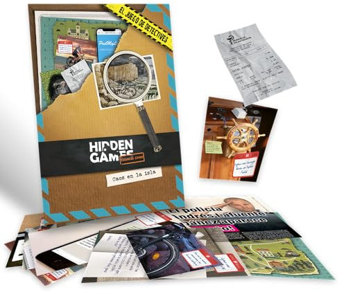 Hidden Games Escena del Crimen - Caos en la Isla - Español - Juego de Crimen Realista, Detectives emocionante, Tipo Escape Room