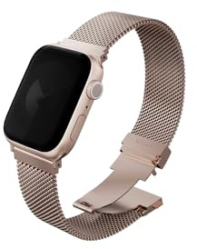 UNIQ Dante Pro Uhrenarmband, selbstverstellbar, Netzstahl, kompatibel mit Apple Watch 42/41/40 mm (Metallic Rose)