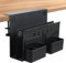 Desk Side Storage, Under Desk Laptop Mount, 2 Tier Table Side Hanging File Organizer, No Drill Clamp On Cable Management Tray, Laptop Holder with Magnetic Pen Holder for Office and Home, Load 10 kg