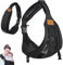 Fascia Porta Bambino, tracolla regolabile per neonati, Imbracatura traspirante per neonati, marsupio laterale per bambini, Marsupio Regolabile Porta Bebe, per bambini fino a 20 kg (nero)
