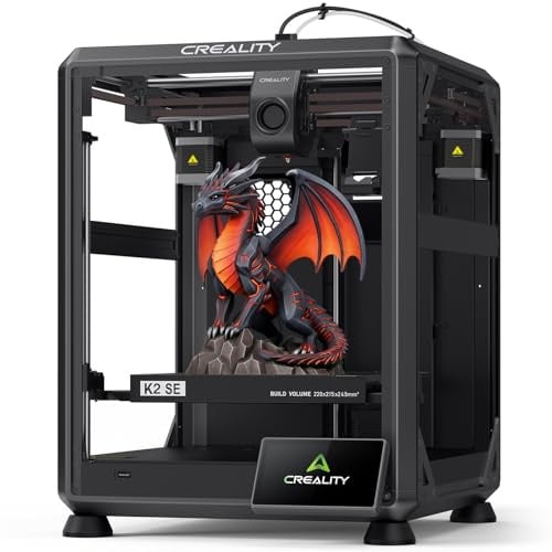Creality K2 SE 3D-Drucker 2026, bis zu 500 mm/s Hochgeschwindigkeitsdruck, Direktextruder, Auto-Nivellierung, Vibrationskontrolle, 220 × 215 × 245 mm Bauraum