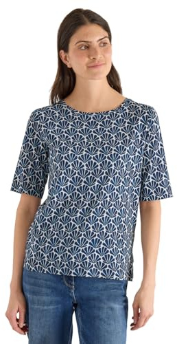 Cecil T-Shirt mit Rundhals und Muschelprint universal Blue M