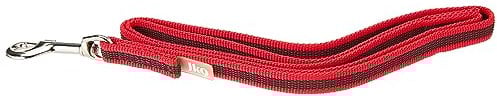 IDC Color & Gray gumierte Leine, 14 mm x 1 m mit Schlaufe, Rot-Grau