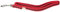 IDC Color & Gray gumierte Leine, 14 mm x 1 m mit Schlaufe, Rot-Grau