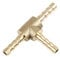 X AUTOHAUX 4mm Hose Barb Brass Joiner Tee 3 Way Adaptor for Air Water Oil Pipe