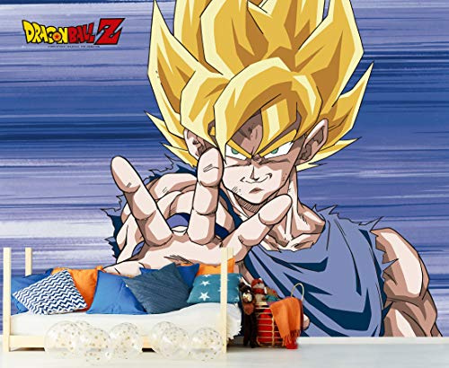 Papier peint mural en vinyle Motif Dragon Ball Z Super Saiyan 200x150cm