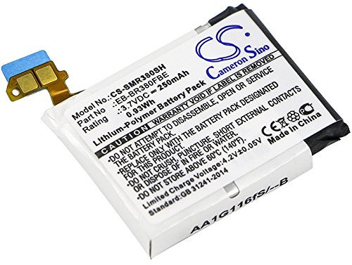 HHRX Neue wiederaufladbare akku für Gear 2, Gear 2 Neo, SM-R380, SM-R381 (250mAh) B1230J1EA, EB-BR380FBE, PGF582224H