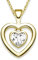 Amoonic Damen Herzkette *Emotion* aus Silber 925 Gold vergoldet mit Zirkonia Herz-Anhänger I Eine Halskette zum Verlieben | Perfektes Liebesgeschenk