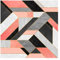Bilderwelten Fototapete Premium - Geometrie Rosa und Gold - Vliestapete Quadrat 192 x 192cm