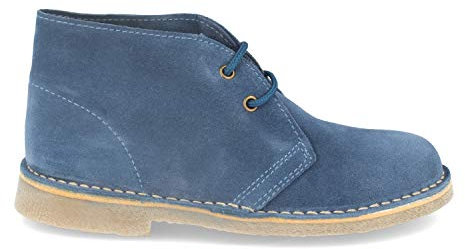 shoes&blues.es 46925-Botas Desierto Safari para Mujer y Hombre con Piel Serraje, Suela Crepe Antideslizante y Cordones. Comodas, practicas e Ideales para Otono-Invierno.. Talla 40 Jeans