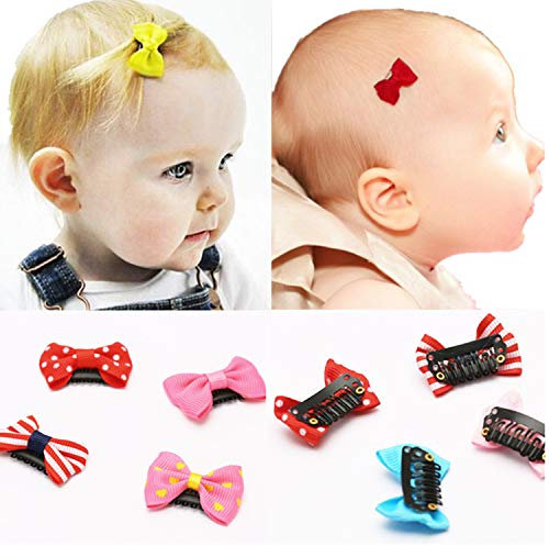 cuhair Lot de 20 pinces à cheveux pour bébé - Accessoires à cheveux - Pince à cheveux - Clip de sécurité - Barrette à clip chauve (1)