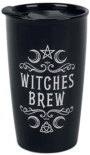 Alchemy England 1977 Witches Brew Unisex Mug White-Black, Ceramics,
