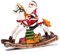Schaukelpferd mit Santa Claus, Weihnachten, Wohnungsdekoration, Höhe 20cm