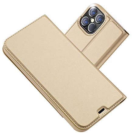RADOO für iPhone 12 Pro Max (6,7 Zoll) Hülle, Premium PU Leder Handyhülle Brieftasche-Stil Magnetisch Klapphülle Etui Brieftasche Hülle Schutzhülle Tasche für iPhone 12 Pro Max (6,7 Zoll) (Gold)