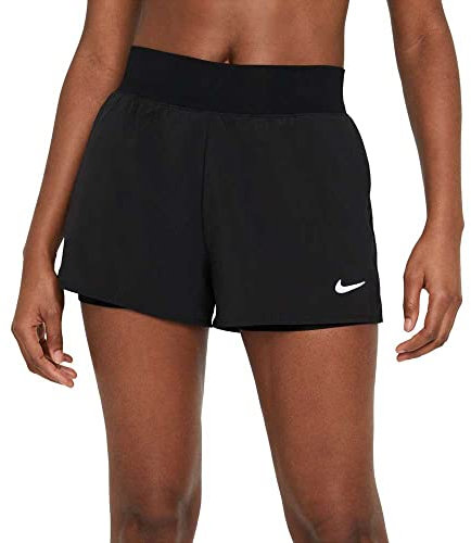 Nike Damen Court Victory Df Shorts, Black/Black, M