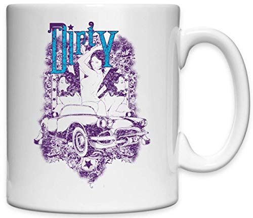 Dirty Girl Retro Street Racing Pin Up Bedruckte Keramikbecher Tasse