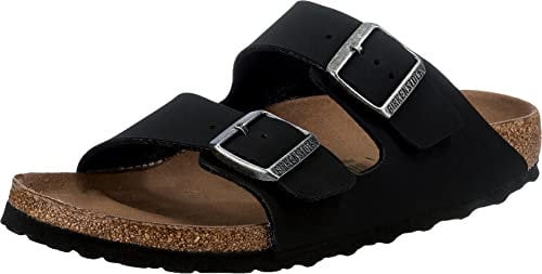 Birkenstock Infradito da donna/uomo Arizona Vegan (1019057) Birko-Flor Nubuck per piede stretto nero 38 EU