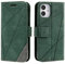 SONWO Hülle für iPhone 12 Mini (5.4 inch), Premium Leder PU Handyhülle Flip Case Wallet Silikon Bumper Schutzhülle Klapphülle für iPhone 12 Mini (5.4 inch), Grün