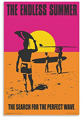 YANDING Filmposter The Endless Summer, dekoratives Gemälde, Leinwand, Wandkunst, Wohnzimmer, Poster, Schlafzimmer, Gemälde, 30 x 45 cm