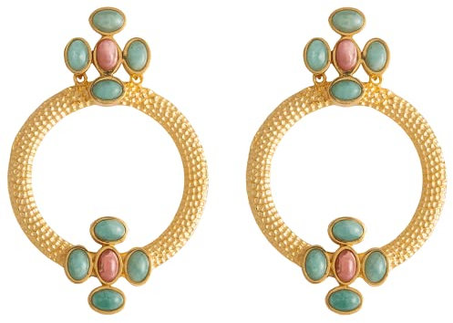 Ohrringe Madison Grün Rosa