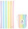 Dock & Bay Strandhandtuch - Schnell trocknende Mikrofaser, ohne Sand - Kompakt, Leicht - 100% recycelt - Inklusive Beutel - Summer - Unicorn Waves, Medium (130x70cm, 51x28)
