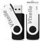 Vixelle 2 Pack 1GB High Speed USB 2.0 Flash Drives – 360° Swivel Metal Style USB Stick Pen Drive with Keychain Loop – 1GB USB Memory Sticks Bulk Pack for PC, Mac, TV, Car Audio – Black