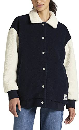 Lee Women Elongated Varsity Jacket, Navy, S