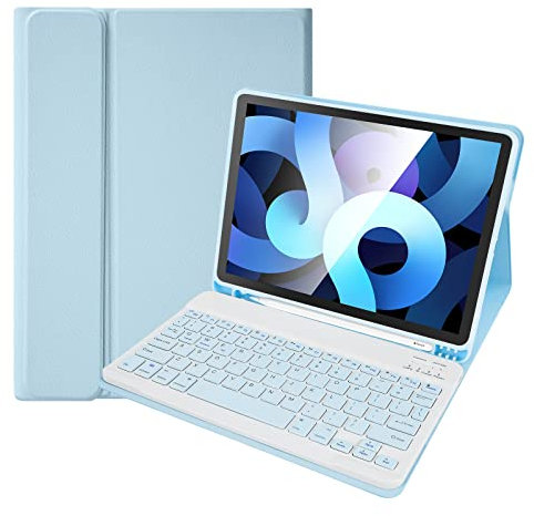 Lively Life Bluetooth Keyboard for iPad Air 11-inch (M3 2025 / M2 2024) & Air 4th/5th Gen & iPad Pro 11 inch (1st/2nd/3rd/4th Gen), Detachable Keyboard Cover, UK Layout - Blue