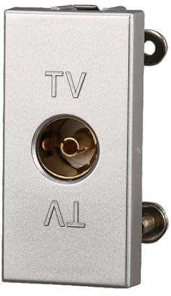 Serie Civile Compatibile Con Bticino Axolute (Presa TV Femmina, Grigio)