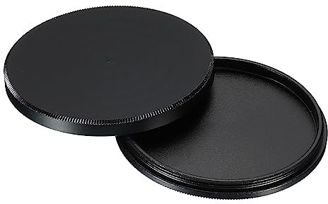 PATIKIL 46mm Lenti Filtro Pila Tappo Lega Alluminio Circolare Filtro Pile Protettive Custodia per 46mm Circolare Alimentatore Polarizzatore ND Filtro Nero