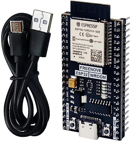 Freenove ESP32 Board, Dual-core 32-bit 240 MHz Microcontroller, Onboard Wireless, Python C Code, Example Projects Tutorial