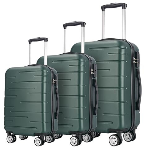 3 x Maletas de Viaje Juego o Set 3 piezas Rígidas Oferta, 1x Maleta de Cabina, 1x Mediana y 1x Grande. 4 Ruedas Dobles. Candado numérico. Equipaje, trolley. Material ABS. Resistentes. Asa telescópica.