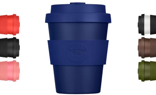 6oz 180ml Reusable Eco-Friendly 100% Plant Based Coffee Cup - Melamine Free & Biodegradable Dishwasher/Microwave Safe Travel Mug, Dark Energy